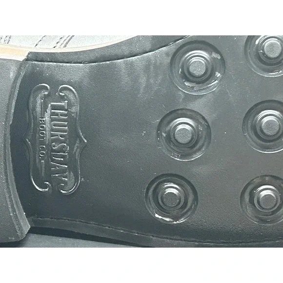 Thursday Men's President Leather Ankle Boots Handmade Black Matte NIB - Size 14 - Picture 8 of 14